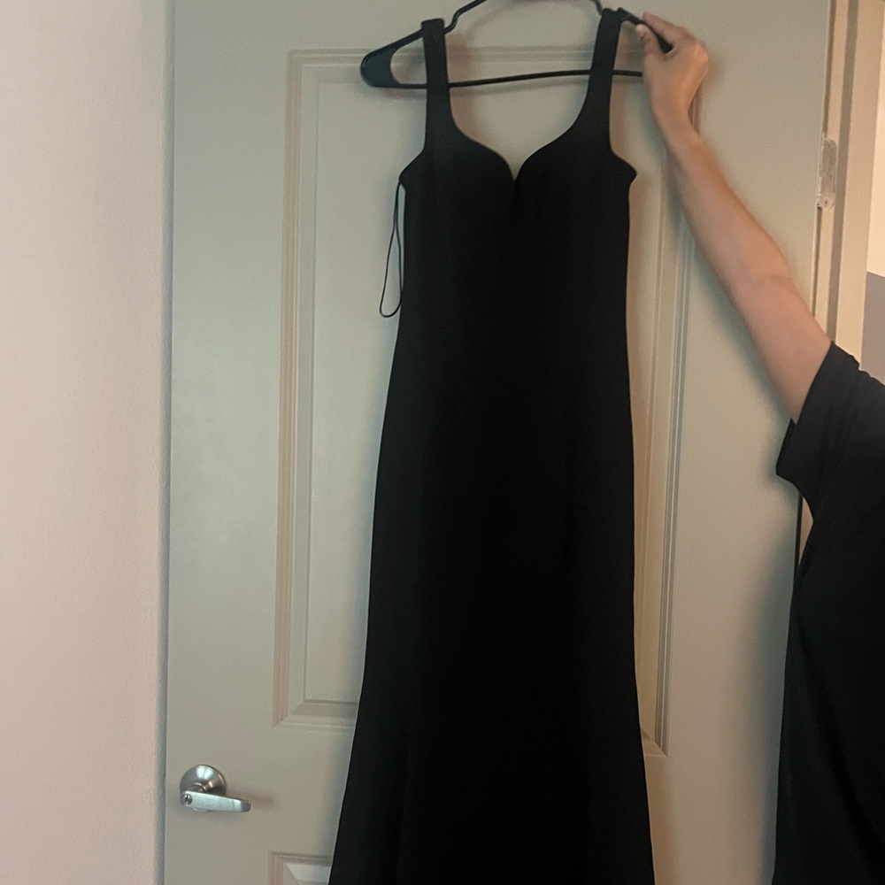 Badgley Mischka Black Sweetheart Neckline Full Gown